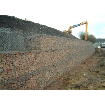 Paniers Gabion au fil galvanisé au chaud et chaud pour l&#39;inondation de contrôle